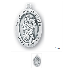 HMH Religious Sterling Silver St. Christopher Medal
