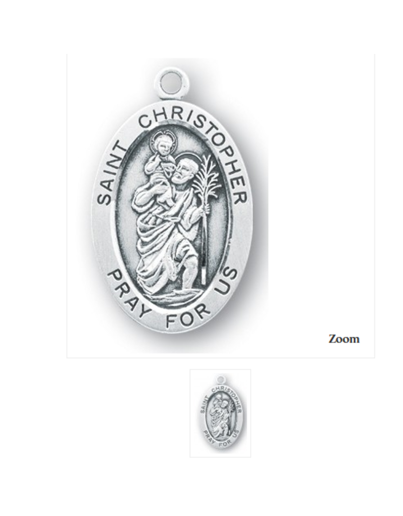 HMH Religious Sterling Silver St. Christopher Medal