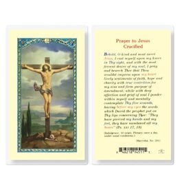 WJ Hirten Laminated Prayer Card Prayer to Jesus Crucified