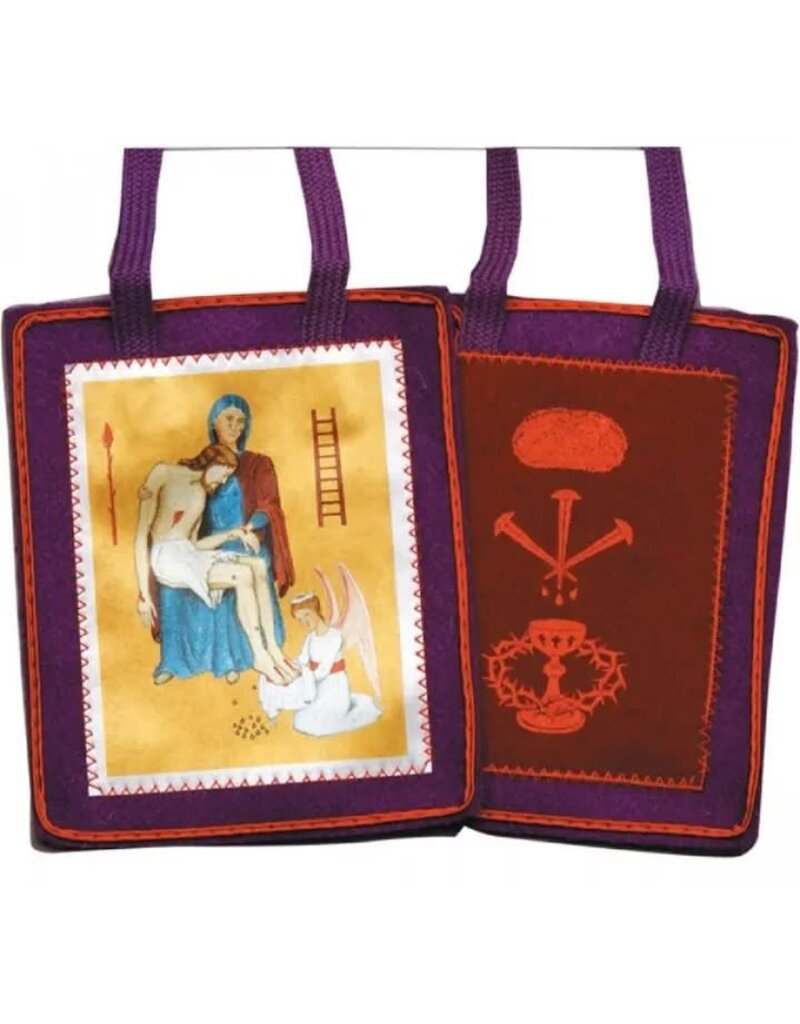 Village Gift Importers Purple Scapular of blessing, Benediction, and protection