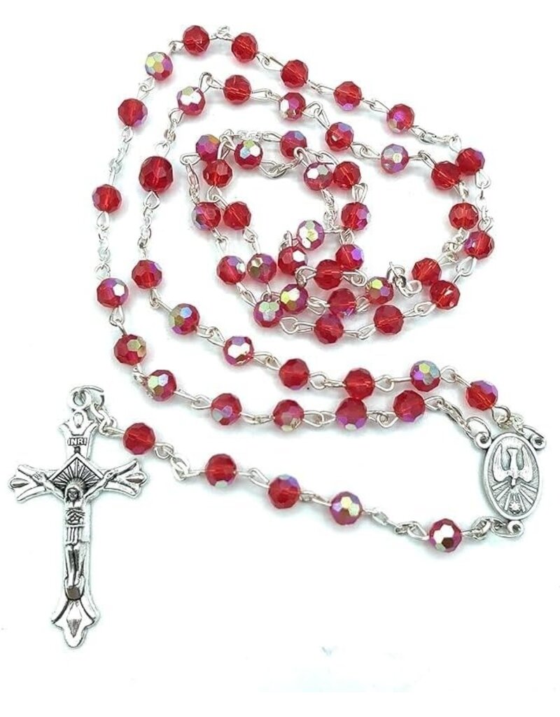 Costa Articoli Religiosi Holy Spirit Rosary 6 mm Crystal (with Box)