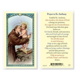 WJ Hirten Laminated Holy Card Prayer to St. Anthony