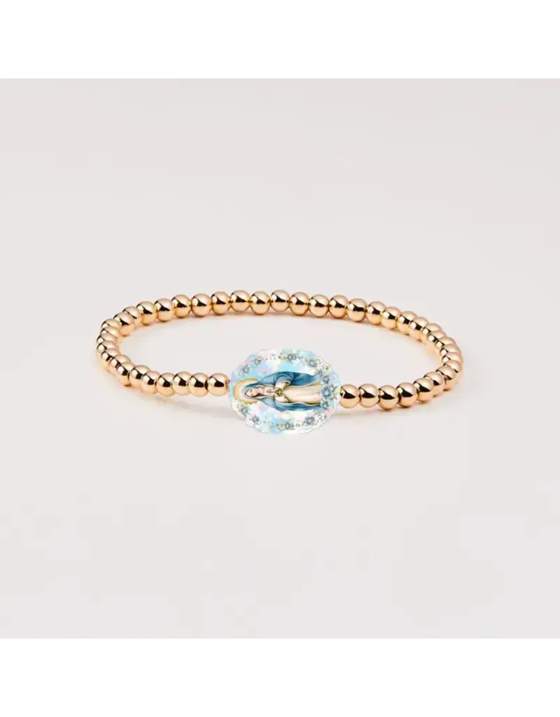 Holy Water Bracelet Holy Water Miraculous Medal Bracelet in Gold
