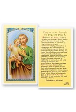 WJ Hirten Laminated Holy Card (S-Z)