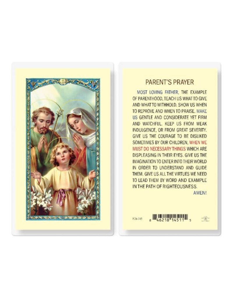 WJ Hirten Laminated Holy Card (J-R)