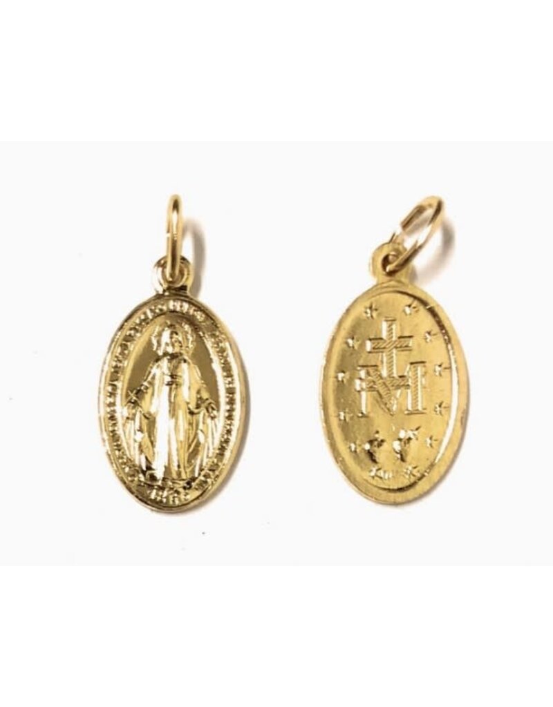 Costa Articoli Religiosi Aluminum Gold Tone Miraculous Medal