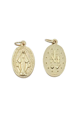 Costa Articoli Religiosi Medals of the Miraculous Virgin in Golden Metal