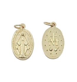 Costa Articoli Religiosi Medals of the Miraculous Virgin in Golden Metal