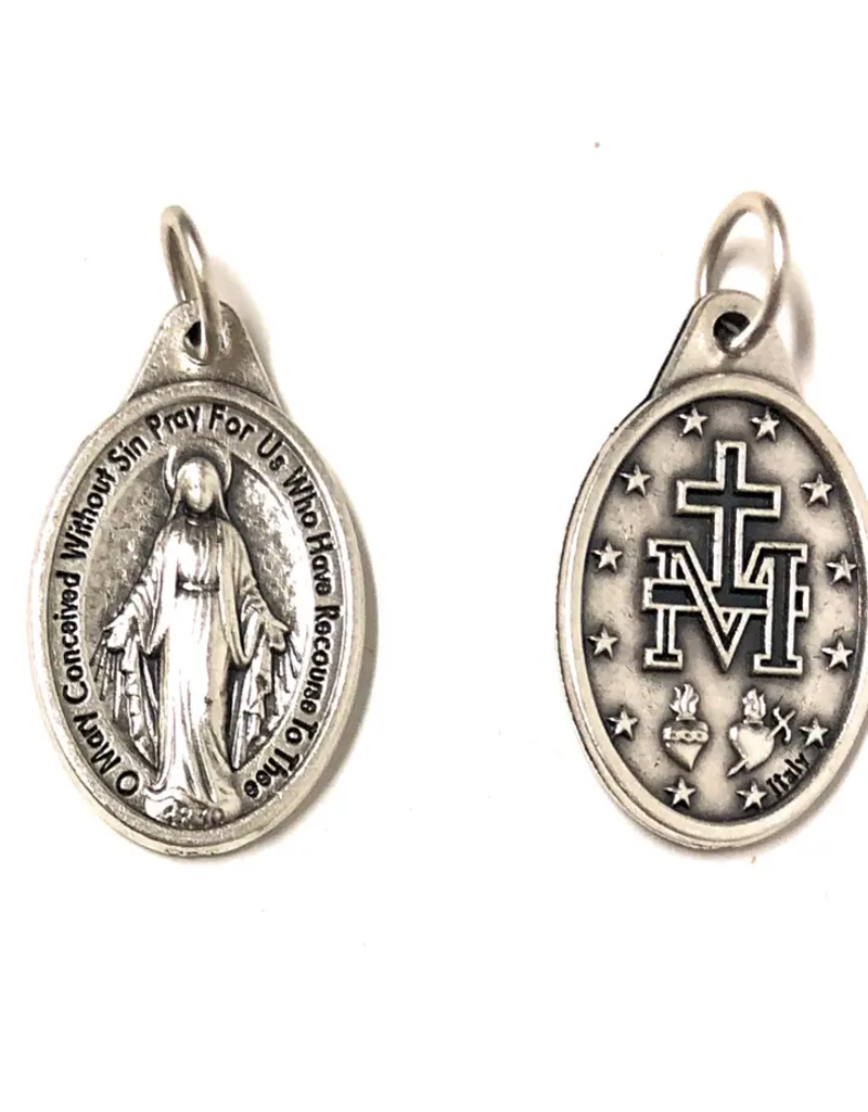 Costa Articoli Religiosi Miraculous Madonna Medal in Silver-Plated Metal