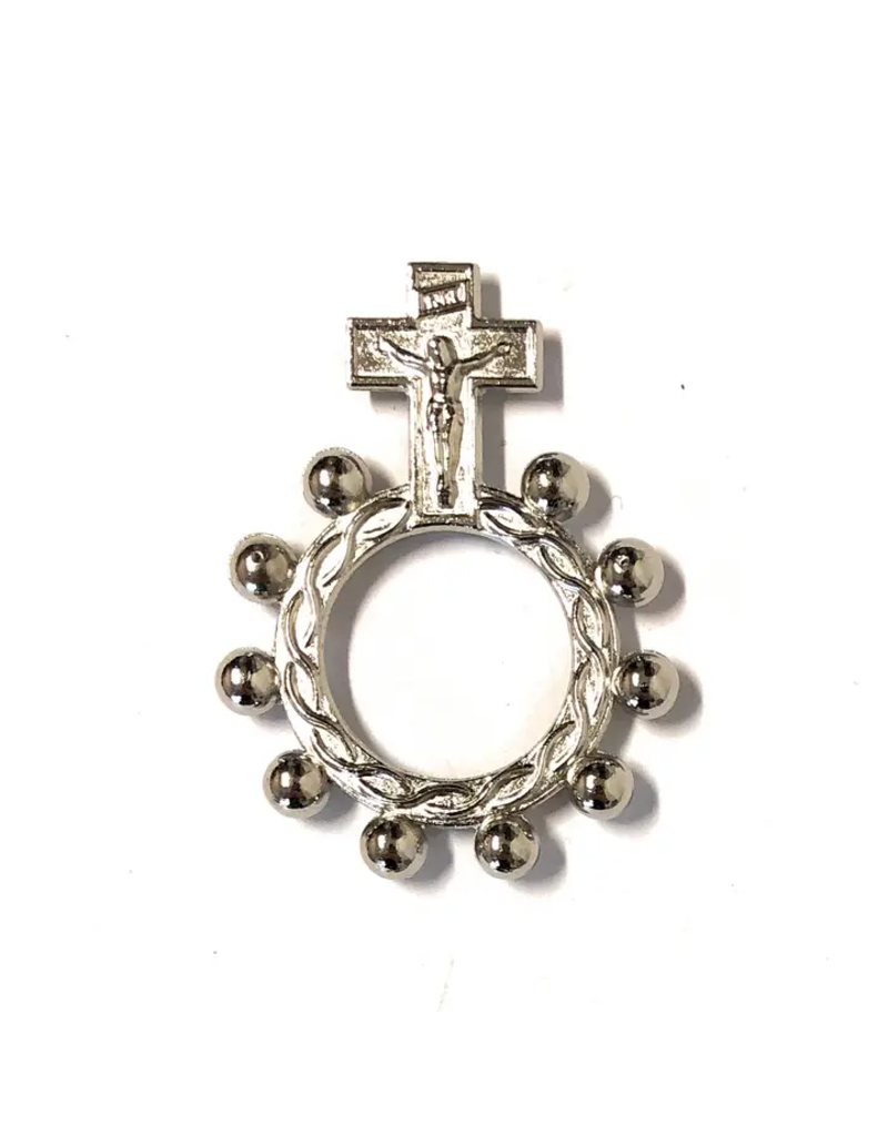 Costa Articoli Religiosi Decade Finger Rosary in Nickel-Plated Metal