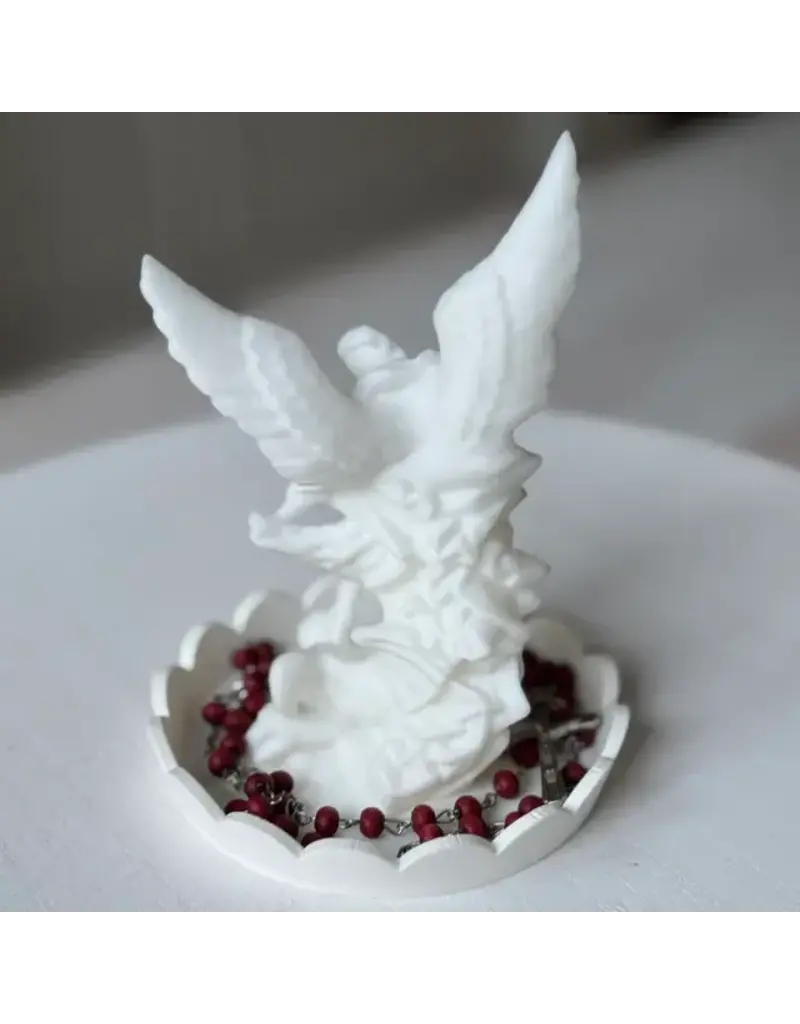 Be Still Prayer Space 3D Printed  St. Michael in Action Rosary holder, 4"(holder only)