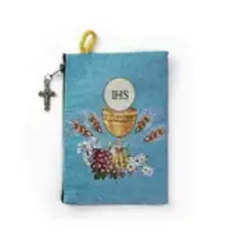 Logos Trading Post Rosary Pouch 6x4" - First Communion and Joshua 1:9