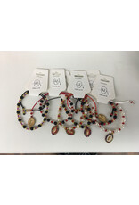 Handmade Guadalupe Beaded Rosary Bracelet, various colors