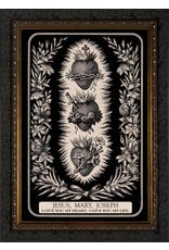Catholic to the Max Three Hearts of the Holy Family - Ornate Dark Framed Art