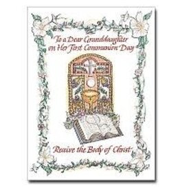 Altar + Home To a Dear Granddaughter First Communion Card (Granddaughter)