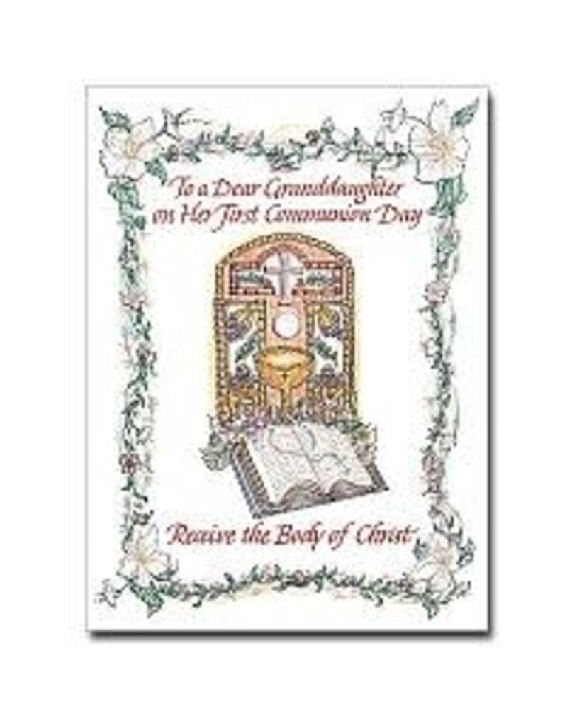 Altar + Home To a Dear Granddaughter First Communion Card (Granddaughter)