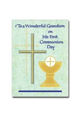 Altar + Home To A Wonderful Grandson First Communion Card