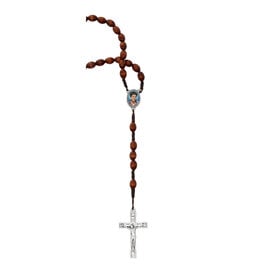 McVan Bl. Carlos Acutis Brown Wood Rosary
