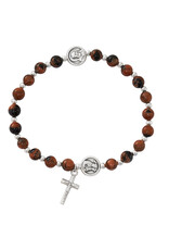 McVan St. Padre Pio Sandstone Rosary Bracelet