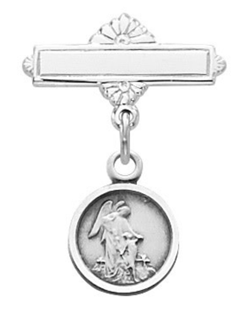 McVan Sterling Silver Guardian Angel Baby Pin