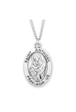 HMH Religious Sterling St. Anthony Medal Size 8 on 24" Chain