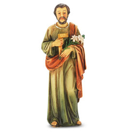 WJ Hirten 4" Statue with Prayer Card St. Joseph the Worker