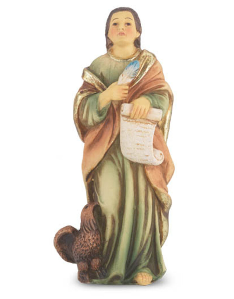 WJ Hirten 4" Statue with Prayer Card St. John the Evangelist