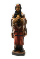 WJ Hirten 4" Statue with Prayer Card St. Kateri Tekakwitha
