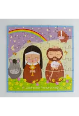 Shining Light Dolls St. Clare and St. Francis of Assisi Mini Puzzle