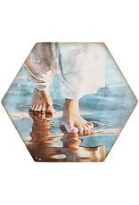 Jesus On Water Hexagon Coaster