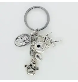 Oremus Mercy I Love Football Keychain
