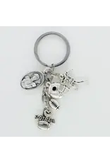 Oremus Mercy I Love Football Keychain