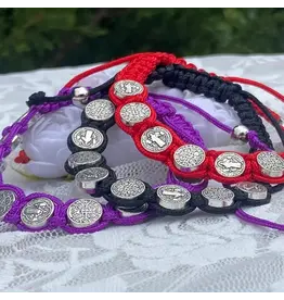 Oremus Mercy St. Benedict Cord Bracelet-Red