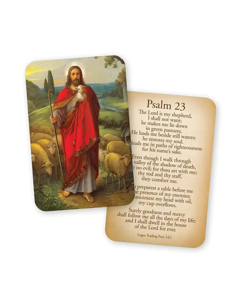 Logos Trading Post Wallet Scripture Card, Psalm 23 - Good Shepherd, 2.5" x 3.5" single card
