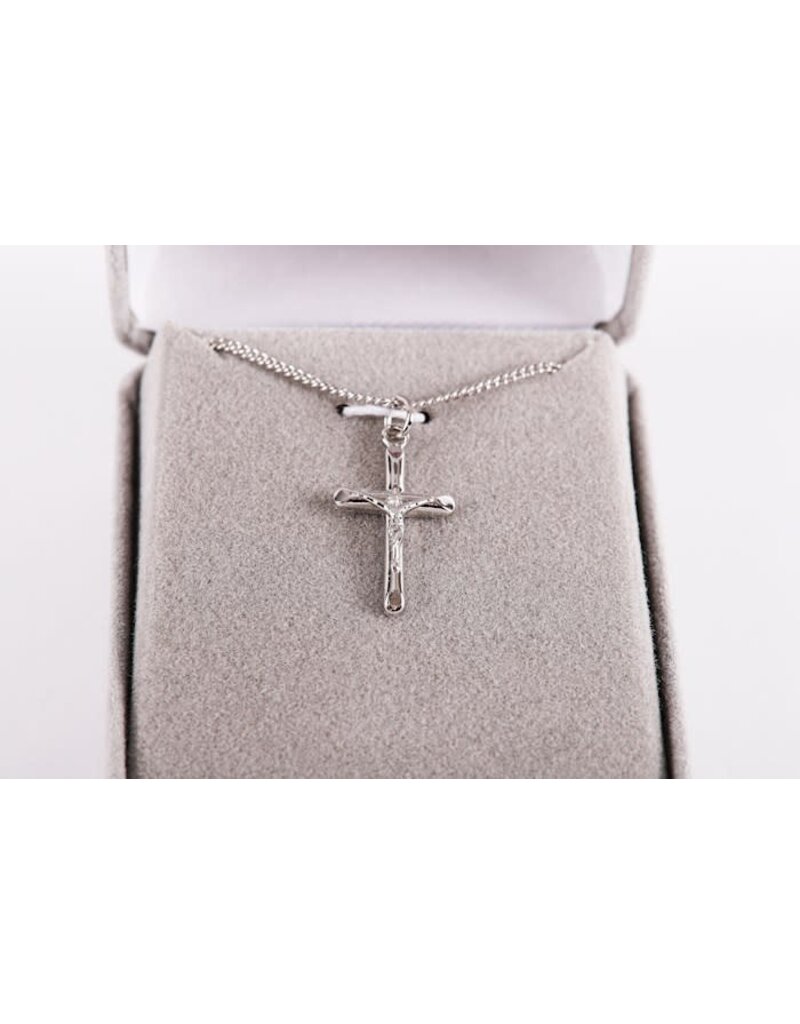 Swanson Christian Products Necklace-Sterling Silver-Crucifix (18")