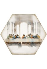 Sincere Surroundings Last Supper Hexagon Coaster