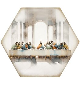 Sincere Surroundings Last Supper Hexagon Coaster