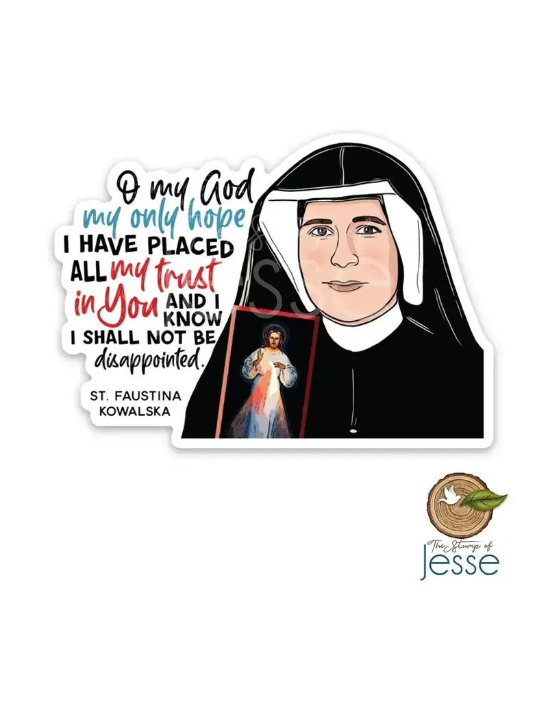 The Stump of Jesse St. Faustina Kowalska Divine Mercy Catholic Sticker