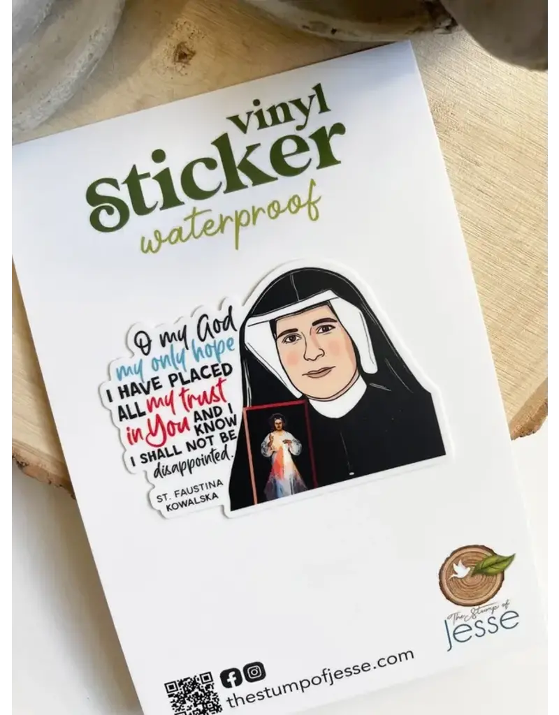 The Stump of Jesse St. Faustina Kowalska Divine Mercy Catholic Sticker