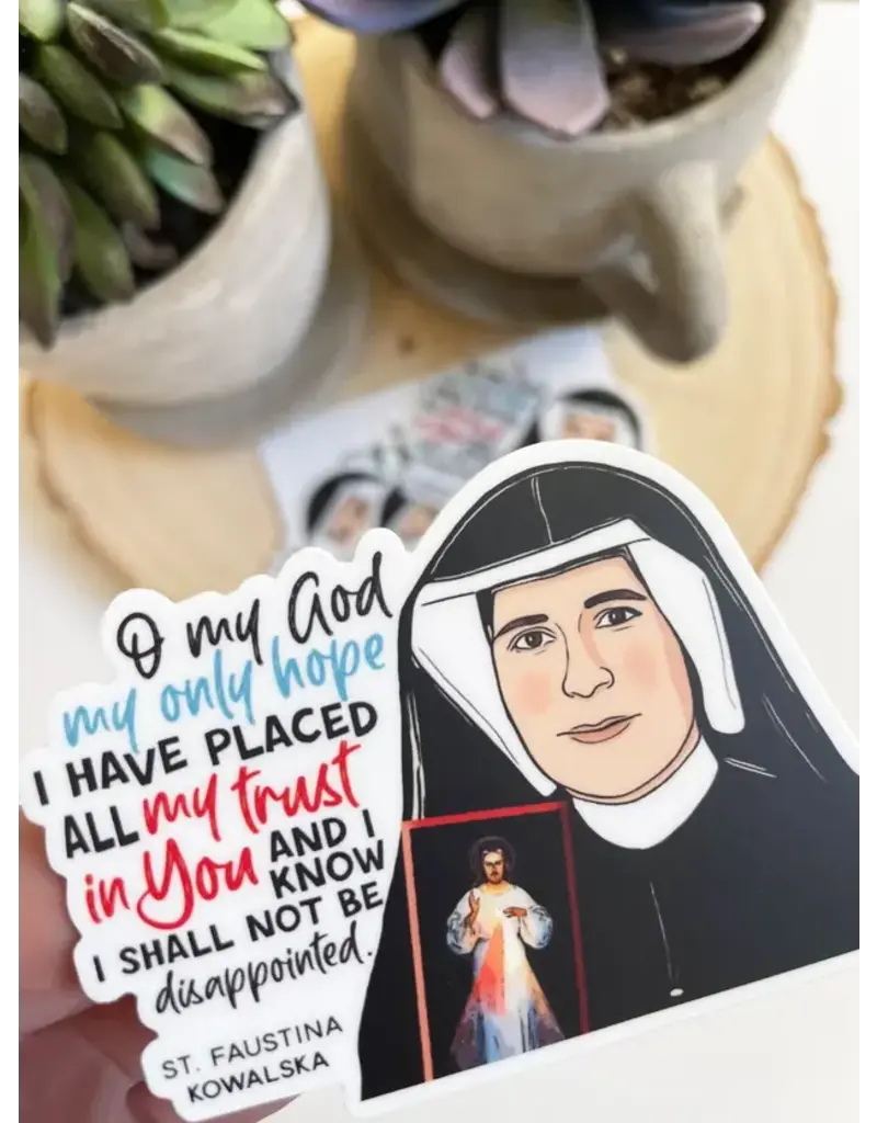 The Stump of Jesse St. Faustina Kowalska Divine Mercy Catholic Sticker