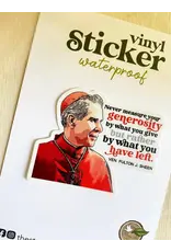 The Stump of Jesse Ven. Fulton J. Sheen Waterproof Catholic Sticker
