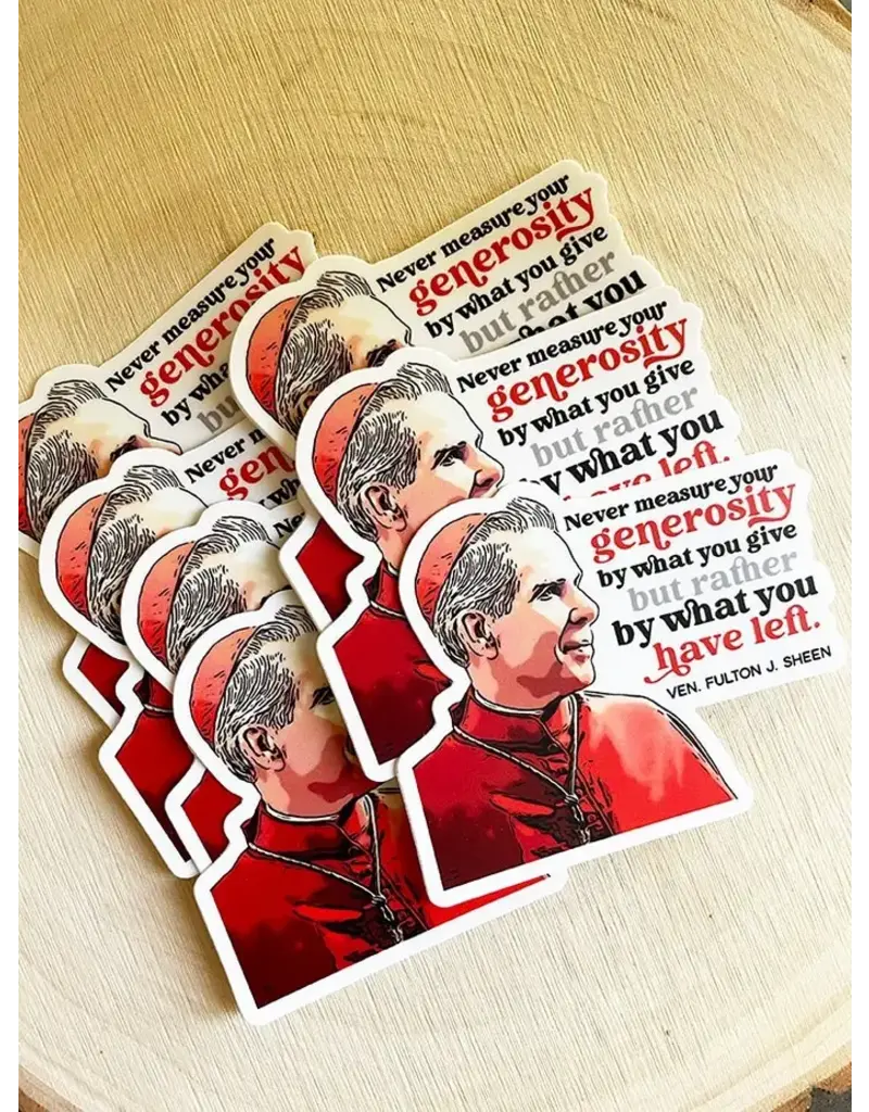 The Stump of Jesse Ven. Fulton J. Sheen Waterproof Catholic Sticker
