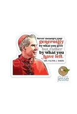 The Stump of Jesse Ven. Fulton J. Sheen Waterproof Catholic Sticker
