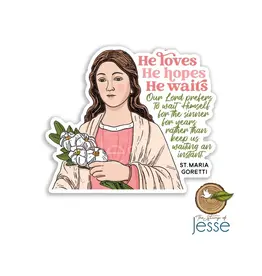 The Stump of Jesse St. Maria Goretti Waterproof Catholic Sticker