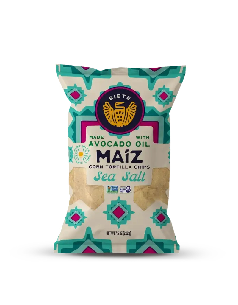 Siete Foods Siete Maíz Dairy Free Mexican Street Corn Tortilla Chips - Sea Salt