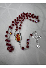 Costa Articoli Religiosi Holy Spirit Rosary 6mm Red Crystal