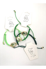 St. Jude Knotted Green Bracelet