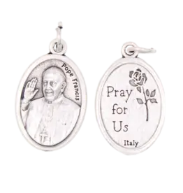 Devon Trading Company 1" Pope Francis Pray for Us Oxidized Medal