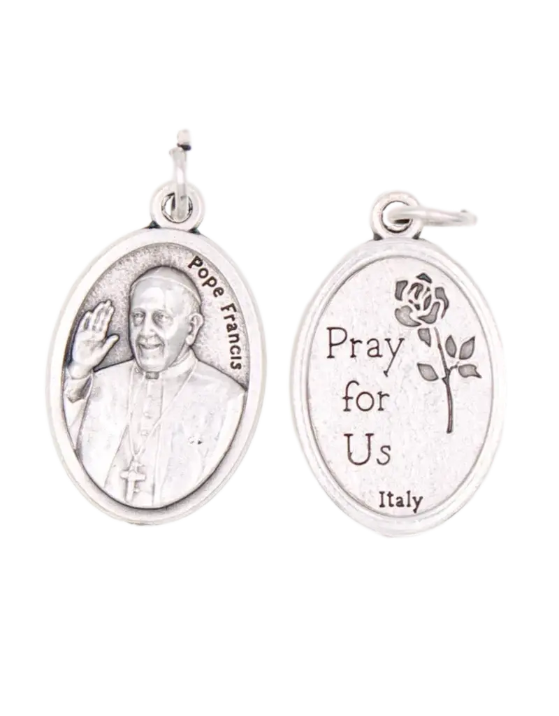 Devon Trading Company 1" Pope Francis Pray for Us Oxidized Medal
