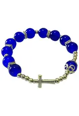 Lumen Mundi Dark Blue Cross Stretch Bracelet